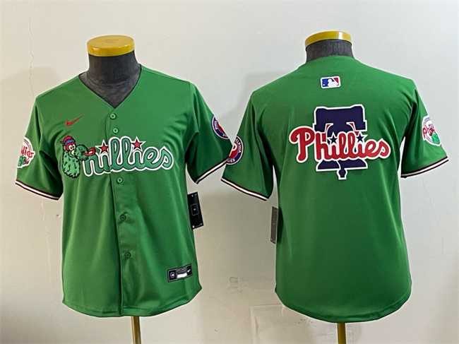 Youth Philadelphia Phillies Team Big Logo Green Phanatic Limited Stitched Jersey,We sell and wholesale Youth Philadelphia Phillies Team Big Logo Green Phanatic Limited Stitched Jersey on line form chian!
