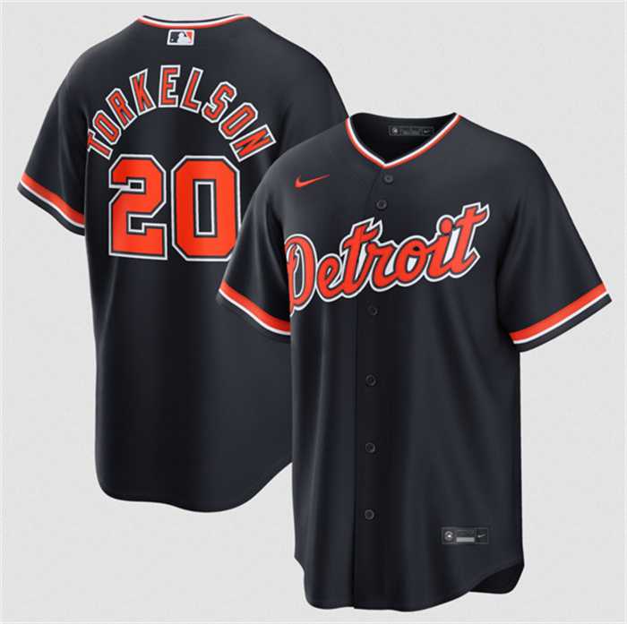 Men's Detroit Tigers #20 Spencer Torkelson Navy Alternate Stitched Jersey Dzhi,We sell and wholesale Men's Detroit Tigers #20 Spencer Torkelson Navy Alternate Stitched Jersey Dzhi on line form chian!