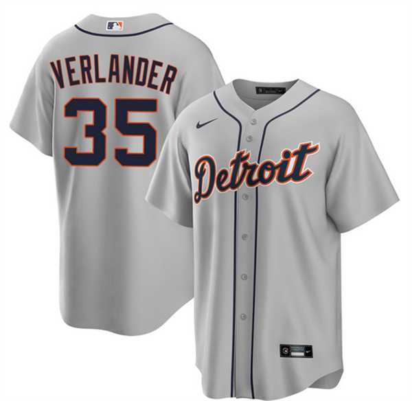 Men's Detroit Tigers #35 Justin Verlander Gray 2026 Road Stitched Jersey Dzhi,We sell and wholesale Men's Detroit Tigers #35 Justin Verlander Gray 2026 Road Stitched Jersey Dzhi on line form chian!