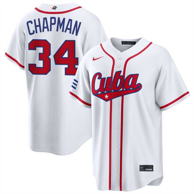 Men's Cuba Baseball #34 Emmanuel Chapman White 2026 World Baseball Classic Home Stadium Stitched Jersey,We sell and wholesale Men's Cuba Baseball #34 Emmanuel Chapman White 2026 World Baseball Classic Home Stadium Stitched Jersey on line form chian!