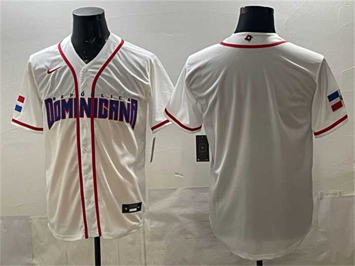 Men's Dominican Republic Baseball Blank White 2026 World Baseball Classic Home Stadium Stitched Jersey,We sell and wholesale Men's Dominican Republic Baseball Blank White 2026 World Baseball Classic Home Stadium Stitched Jersey on line form chian!