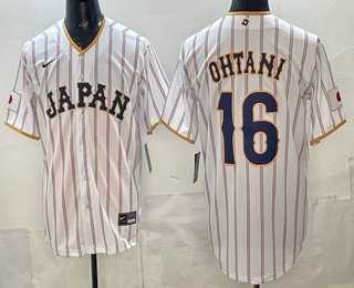 Men's Japan #16 Shohei Ohtani White 2026 World Baseball Classic Cool Base Jersey,We sell and wholesale Men's Japan #16 Shohei Ohtani White 2026 World Baseball Classic Cool Base Jersey on line form chian!