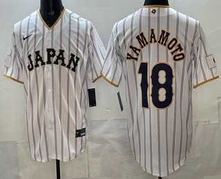 Men's Japan #18 Yoshinobu Yamamoto White 2026 World Baseball Classic Cool Base Jersey,We sell and wholesale Men's Japan #18 Yoshinobu Yamamoto White 2026 World Baseball Classic Cool Base Jersey on line form chian!