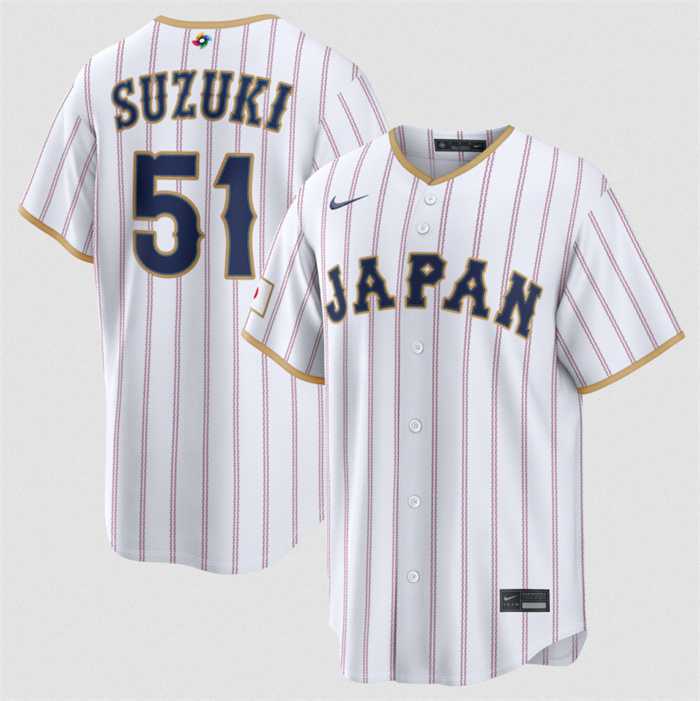 Men's Japan Baseball #51 Seiya Suzuki White 2026 World Baseball Classic Home Stadium Stitched Jersey,We sell and wholesale Men's Japan Baseball #51 Seiya Suzuki White 2026 World Baseball Classic Home Stadium Stitched Jersey on line form chian!