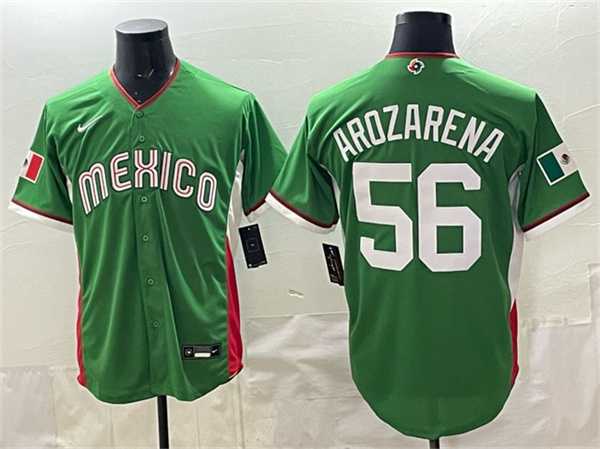 Men's Mexico Baseball #56 Randy Arozarena Green 2026 World Baseball Classic Home Stadium Stitched Jersey,We sell and wholesale Men's Mexico Baseball #56 Randy Arozarena Green 2026 World Baseball Classic Home Stadium Stitched Jersey on line form chian!