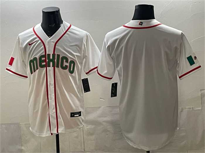 Men's Mexico Baseball Blank White 2026 World Baseball Classic Home Stadium Stitched Jersey,We sell and wholesale Men's Mexico Baseball Blank White 2026 World Baseball Classic Home Stadium Stitched Jersey on line form chian!