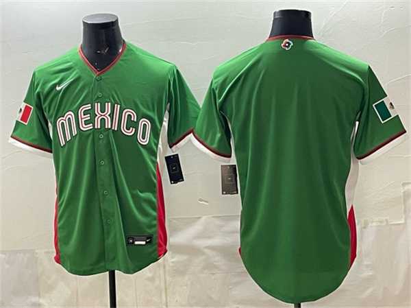 Men's Mexico Baseball Blank Green 2026 World Baseball Classic Home Stadium Stitched Jersey,We sell and wholesale Men's Mexico Baseball Blank Green 2026 World Baseball Classic Home Stadium Stitched Jersey on line form chian!