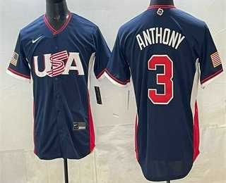 Men's USA #3 Roman Anthony Navy 2026 World Baseball Classic Cool Base Jersey,We sell and wholesale Men's USA #3 Roman Anthony Navy 2026 World Baseball Classic Cool Base Jersey on line form chian!