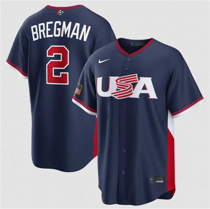 Men's USA Baseball #2 Alex Bregman Navy 2026 World Baseball Classic Road Stadium Stitched Jersey,We sell and wholesale Men's USA Baseball #2 Alex Bregman Navy 2026 World Baseball Classic Road Stadium Stitched Jersey on line form chian!