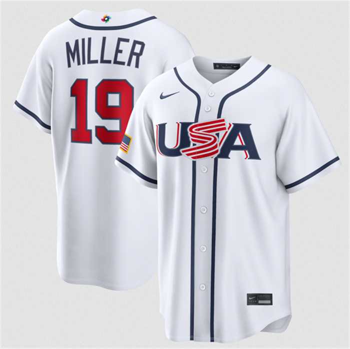 Men's USA Baseball #19 Mason Miller White 2026 World Baseball Classic Home Stadium Stitched Jersey,We sell and wholesale Men's USA Baseball #19 Mason Miller White 2026 World Baseball Classic Home Stadium Stitched Jersey on line form chian!