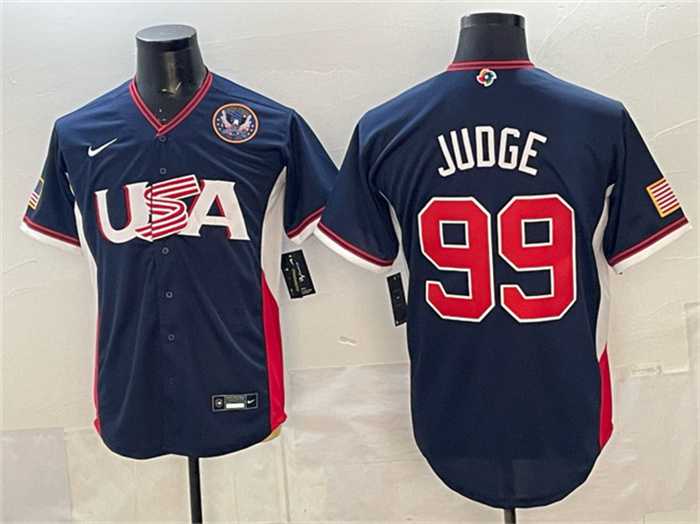 Men's USA Baseball #99 Aaron Judge Navy 2026 World Baseball Classic United States 250th Anniversary Patch Road Stadium Stitched Jersey,We sell and wholesale Men's USA Baseball #99 Aaron Judge Navy 2026 World Baseball Classic United States 250th Anniversary Patch Road Stadium Stitched Jersey on line form chian!