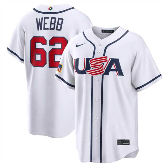Men's USA Baseball #62 Logan Webb White 2026 World Baseball Classic Home Stadium Stitched Jersey,We sell and wholesale Men's USA Baseball #62 Logan Webb White 2026 World Baseball Classic Home Stadium Stitched Jersey on line form chian!