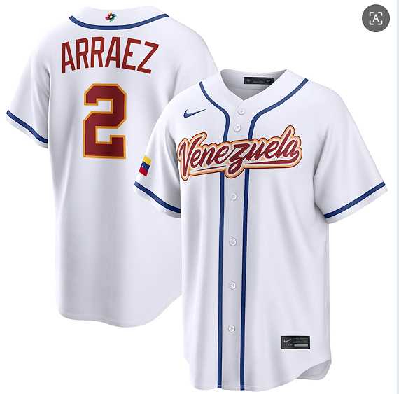 Men's Venezuela Baseball #2 Luis Arraez White 2026 World Baseball Classic Home Stadium Stitched Jersey,We sell and wholesale Men's Venezuela Baseball #2 Luis Arraez White 2026 World Baseball Classic Home Stadium Stitched Jersey on line form chian!