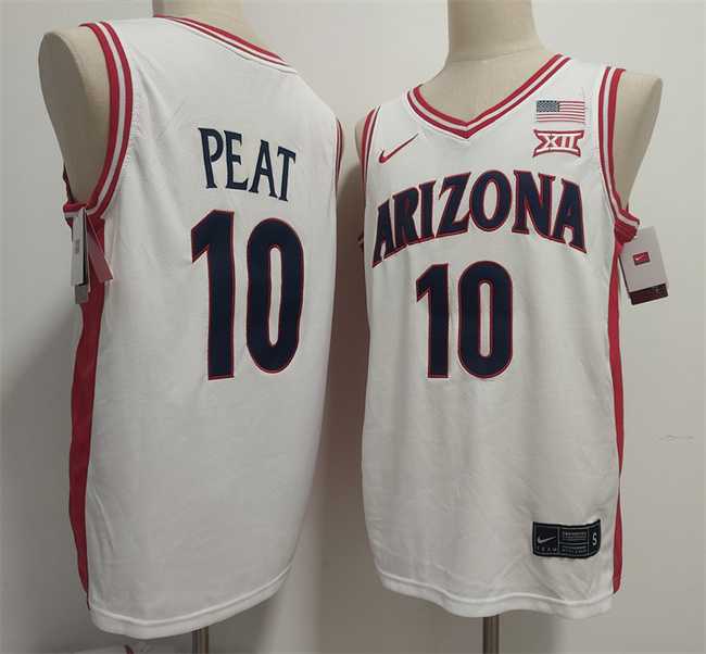 Men's Arizona Wildcats #10 Koa Peat White Stitched Jersey,We sell and wholesale Men's Arizona Wildcats #10 Koa Peat White Stitched Jersey on line form chian!