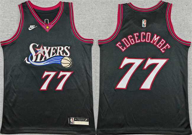 Youth Philadelphia 76ers #77 V. J. Edgecombe Black 2025-26 Classic Edition Stitched Jersey,We sell and wholesale Youth Philadelphia 76ers #77 V. J. Edgecombe Black 2025-26 Classic Edition Stitched Jersey on line form chian!