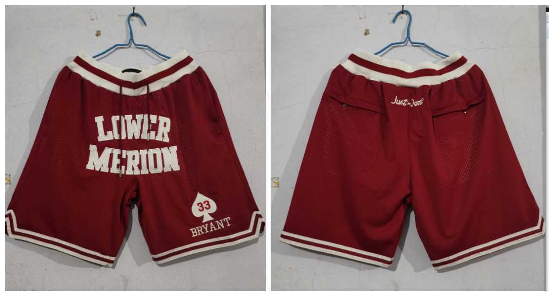 Lower Merion Aces 33 Kobe Bryant Red Just Don With Pocket High School Mesh Shorts,We sell and wholesale Lower Merion Aces 33 Kobe Bryant Red Just Don With Pocket High School Mesh Shorts on line form chian!