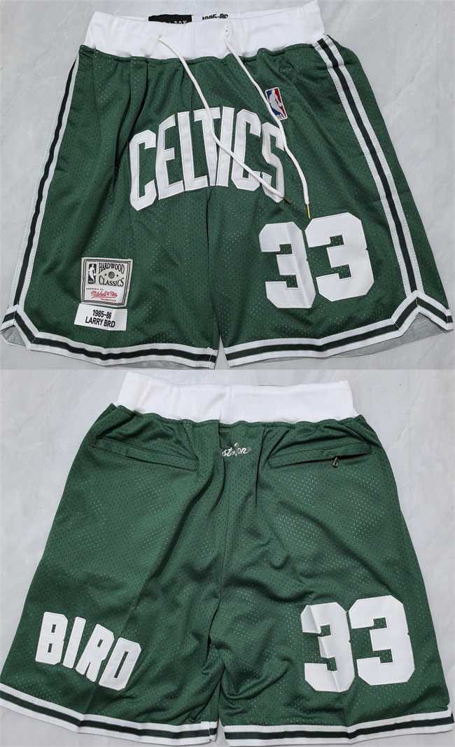 Boston Celtics #33 Larry Bird Green Shorts (Run Small),We sell and wholesale Boston Celtics #33 Larry Bird Green Shorts (Run Small) on line form chian!