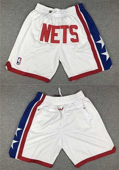 Brooklyn Nets Retro White Shorts (Run Small),We sell and wholesale Brooklyn Nets Retro White Shorts (Run Small) on line form chian!