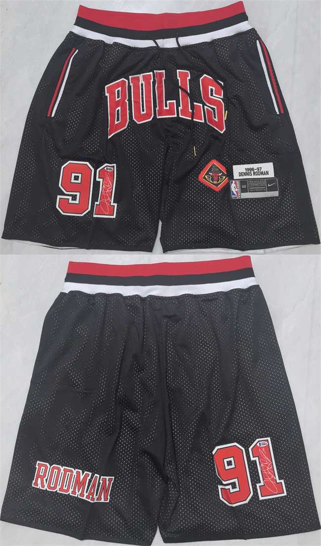 Chicago Bulls #91 Dennis Rodman Black 2025 Shorts (Run Small),We sell and wholesale Chicago Bulls #91 Dennis Rodman Black 2025 Shorts (Run Small) on line form chian!