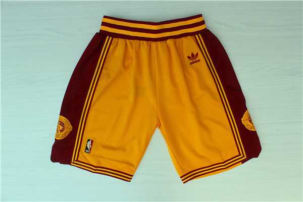 Cleveland Cavaliers Yellow Hardwood Classics Shorts (Run Small),We sell and wholesale Cleveland Cavaliers Yellow Hardwood Classics Shorts (Run Small) on line form chian!
