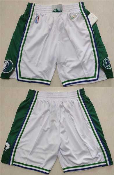 Dallas Mavericks White Green 75th Anniversary Shorts (Run Small),We sell and wholesale Dallas Mavericks White Green 75th Anniversary Shorts (Run Small) on line form chian!