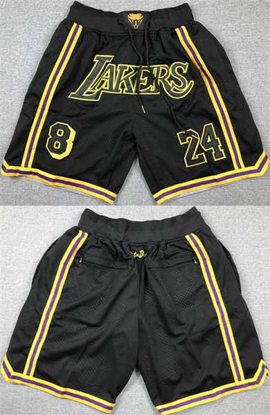 Los Angeles Lakers #8 #24 Black Shorts (Run Small),We sell and wholesale Los Angeles Lakers #8 #24 Black Shorts (Run Small) on line form chian!