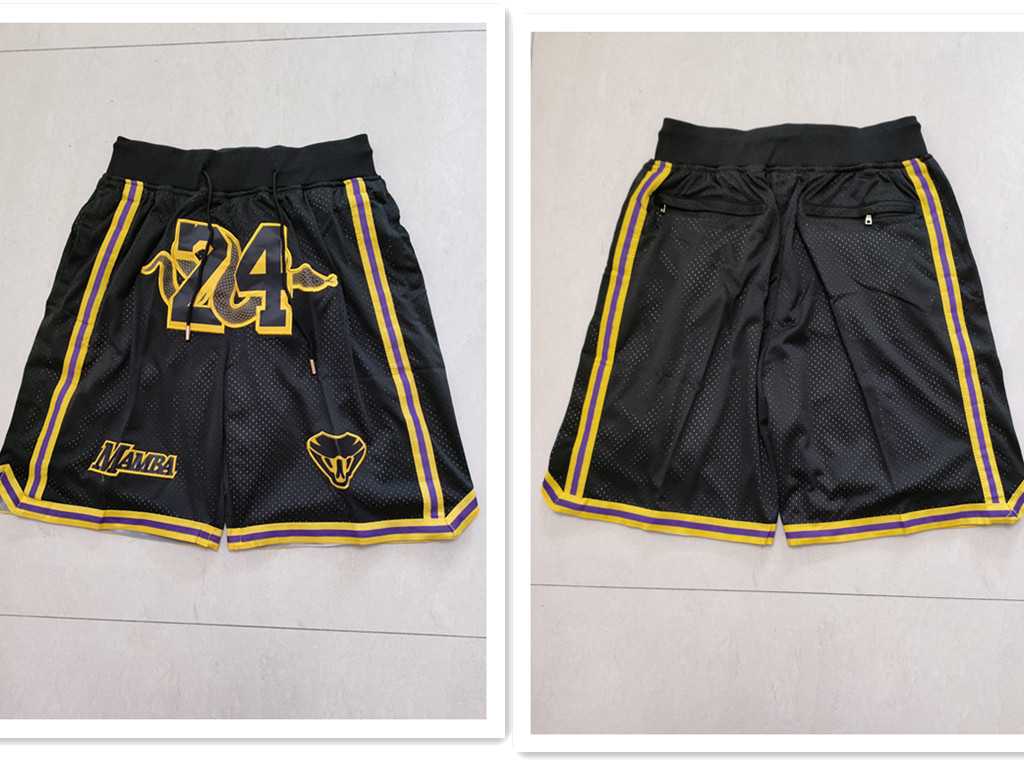 Los Angeles Lakers #24 Kobe Bryant Black Mamba Just Don Swingman Throwback Shorts (Run Small),We sell and wholesale Los Angeles Lakers #24 Kobe Bryant Black Mamba Just Don Swingman Throwback Shorts (Run Small) on line form chian!