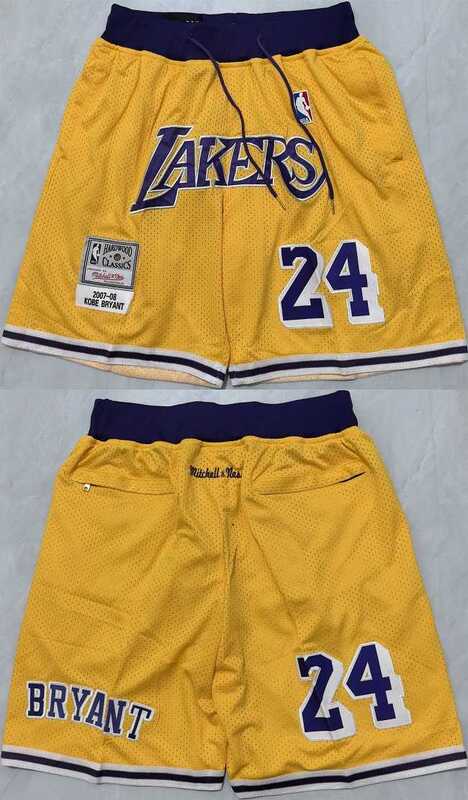 Los Angeles Lakers #24 Kobe Bryant Yellow Shorts (Run Small),We sell and wholesale Los Angeles Lakers #24 Kobe Bryant Yellow Shorts (Run Small) on line form chian!