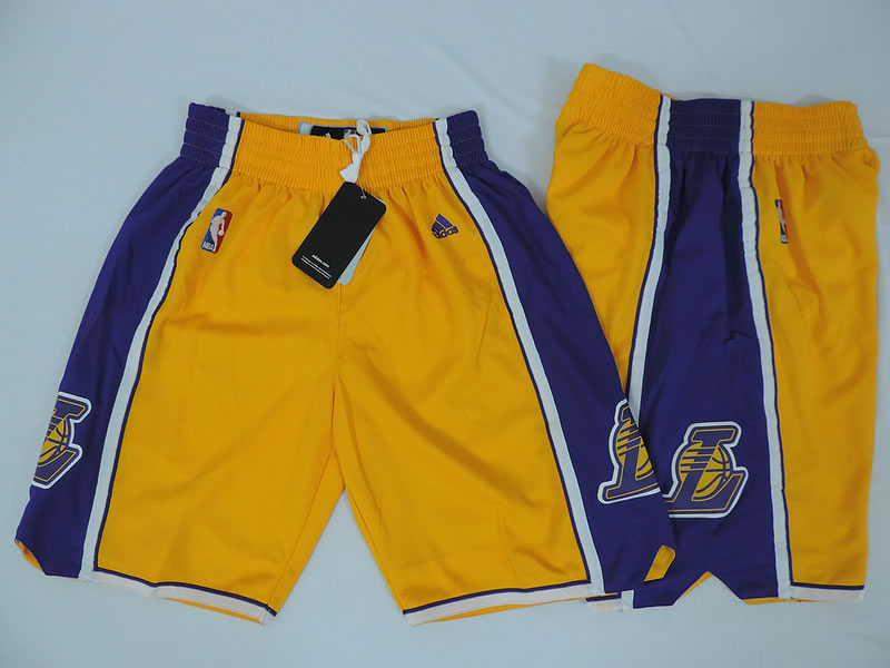 Los Angeles Lakers NBA Shorts (Run Small) Yellow-Purple,We sell and wholesale Los Angeles Lakers NBA Shorts (Run Small) Yellow-Purple on line form chian!