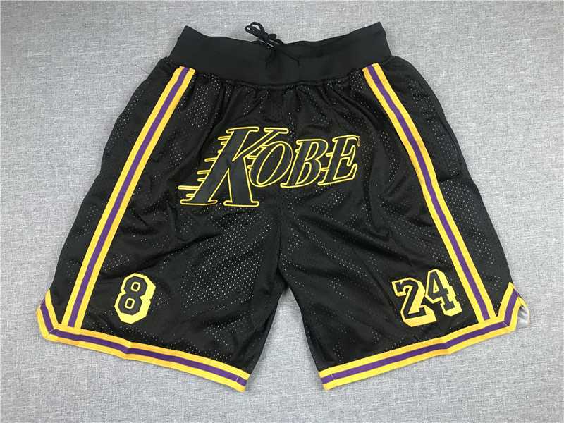 Los Angeles Lakers Teams Black 8 & 24 Kobe Just Don With Pocket Swingman Shorts (Run Small),We sell and wholesale Los Angeles Lakers Teams Black 8 & 24 Kobe Just Don With Pocket Swingman Shorts (Run Small) on line form chian!