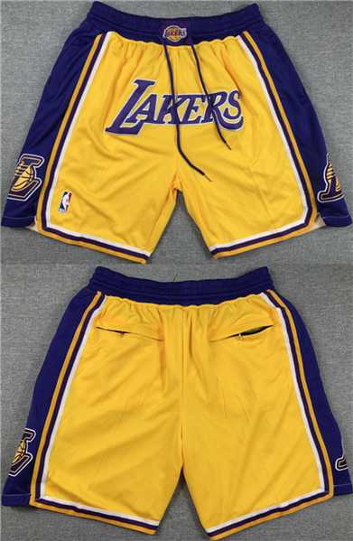 Los Angeles Lakers Yellow Purple Shorts (Run Small),We sell and wholesale Los Angeles Lakers Yellow Purple Shorts (Run Small) on line form chian!