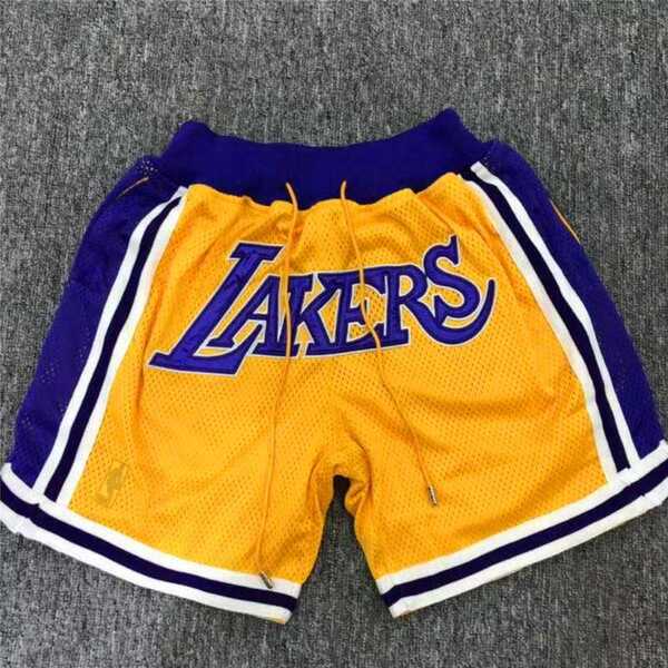 Los Angeles Lakers Yellow Retro Mesh Shorts (Run Small),We sell and wholesale Los Angeles Lakers Yellow Retro Mesh Shorts (Run Small) on line form chian!