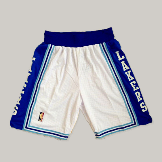 Los Angeles Lakers White Throwback Shorts (Run Small),We sell and wholesale Los Angeles Lakers White Throwback Shorts (Run Small) on line form chian!