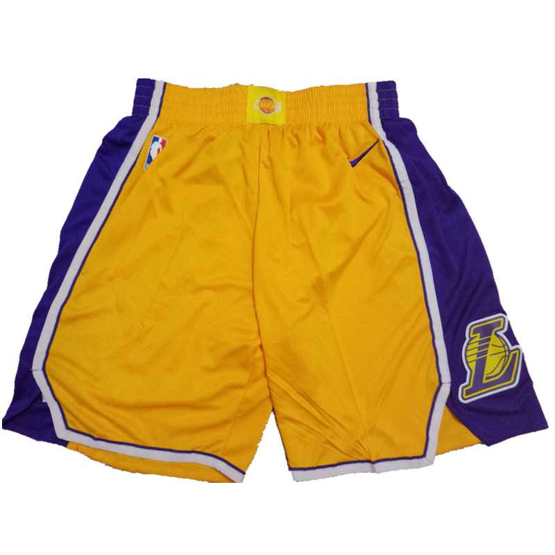 Los Angeles Lakers Yellow Icon Nike Swingman Shorts (Run Small),We sell and wholesale Los Angeles Lakers Yellow Icon Nike Swingman Shorts (Run Small) on line form chian!