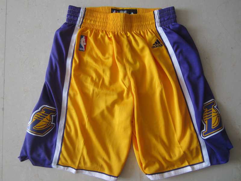 Los Angeles Lakers Yellows Shorts (Run Small),We sell and wholesale Los Angeles Lakers Yellows Shorts (Run Small) on line form chian!
