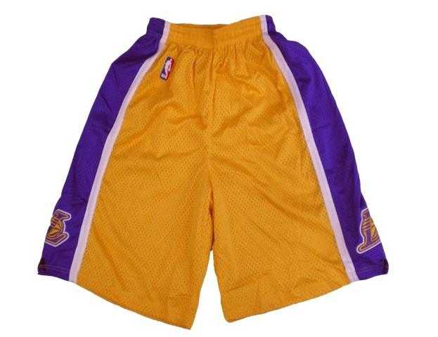 Los Angeles Lakers Yellow Stitched Shorts (Run Small),We sell and wholesale Los Angeles Lakers Yellow Stitched Shorts (Run Small) on line form chian!