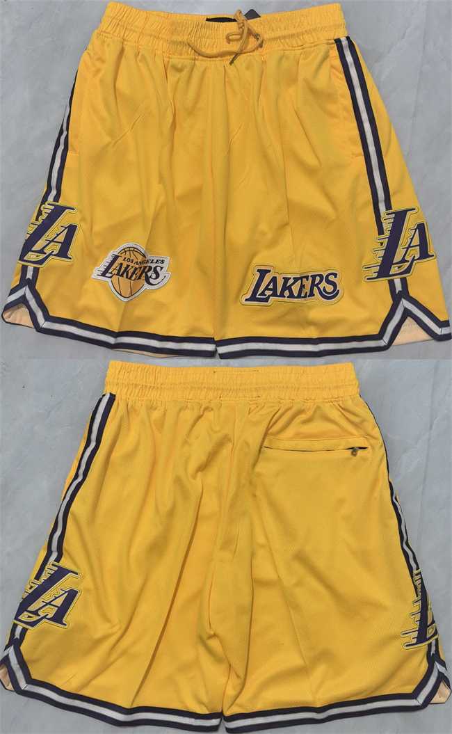 Los Angeles Lakers Yellow 2025 Shorts (Run Small),We sell and wholesale Los Angeles Lakers Yellow 2025 Shorts (Run Small) on line form chian!
