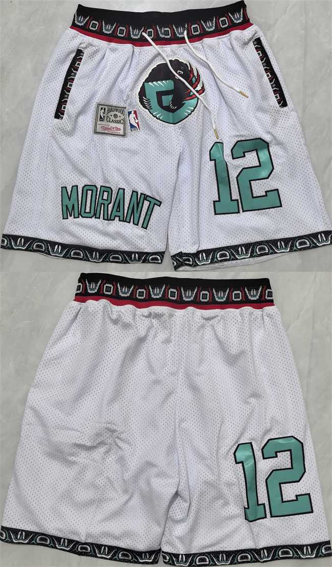 Memphis Grizzlies #12 Ja Morant White 2025 Shorts (Run Small),We sell and wholesale Memphis Grizzlies #12 Ja Morant White 2025 Shorts (Run Small) on line form chian!