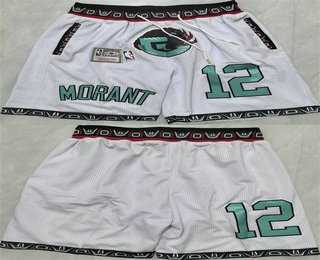 Memphis Grizzlies #12 Ja Morant White 2025 Stitched Shorts (Run Small),We sell and wholesale Memphis Grizzlies #12 Ja Morant White 2025 Stitched Shorts (Run Small) on line form chian!