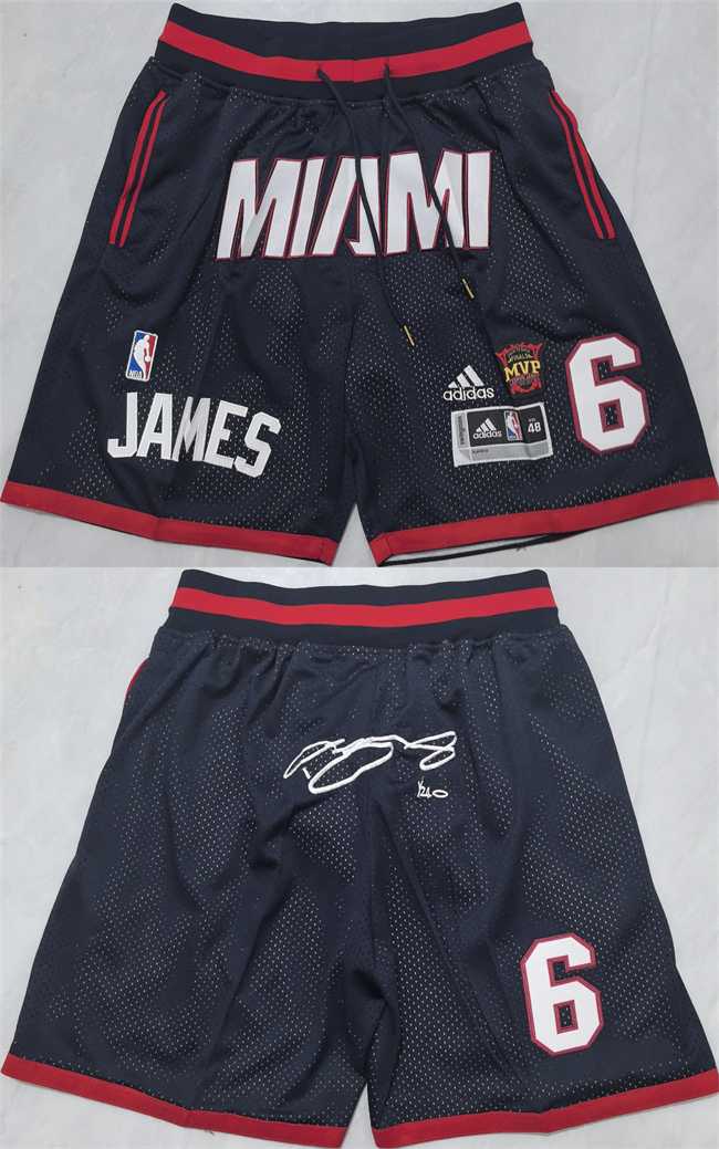 Miami Heat #6 LeBron James Black Shorts (Run Small),We sell and wholesale Miami Heat #6 LeBron James Black Shorts (Run Small) on line form chian!
