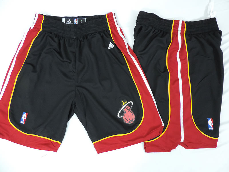Miami Heat NBA Shorts (Run Small) Black-Red,We sell and wholesale Miami Heat NBA Shorts (Run Small) Black-Red on line form chian!