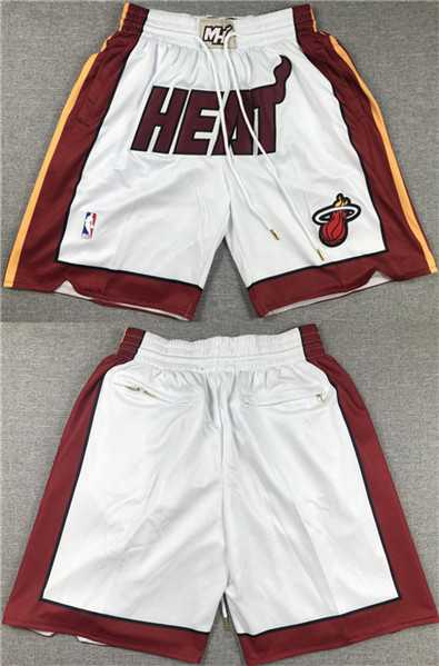 Miami Heat White Stitched Shorts (Run Small),We sell and wholesale Miami Heat White Stitched Shorts (Run Small) on line form chian!