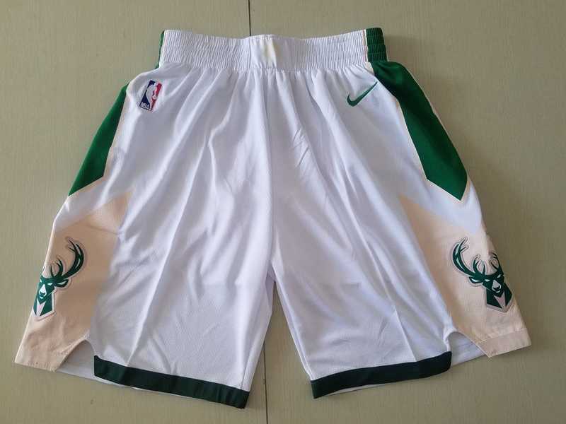 Milwaukee Bucks White Nike Shorts (Run Small),We sell and wholesale Milwaukee Bucks White Nike Shorts (Run Small) on line form chian!