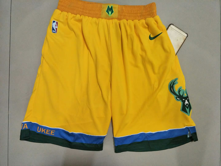Milwaukee Bucks Yellow City Edition With Pocket Nike Swingman Shorts (Run Small),We sell and wholesale Milwaukee Bucks Yellow City Edition With Pocket Nike Swingman Shorts (Run Small) on line form chian!