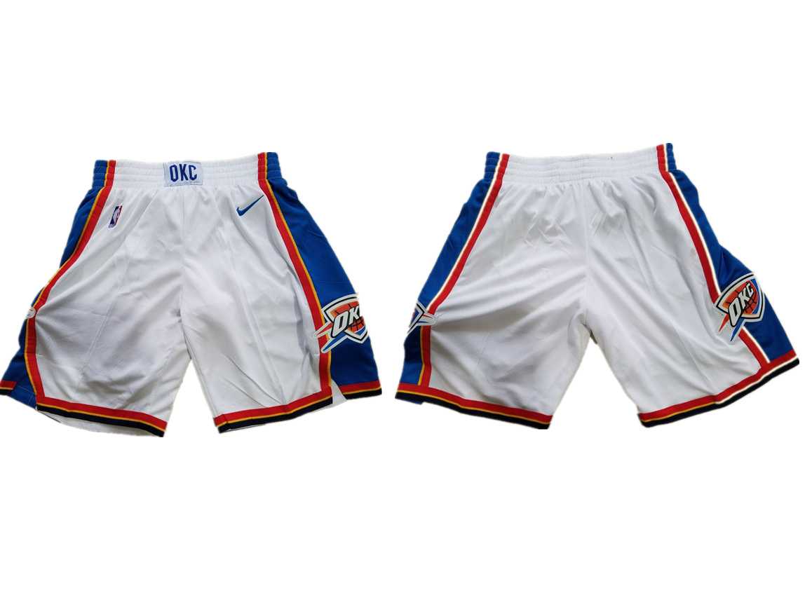 Oklahoma City Thunder White Nike 2017-18 Autentic Shorts (Run Small),We sell and wholesale Oklahoma City Thunder White Nike 2017-18 Autentic Shorts (Run Small) on line form chian!