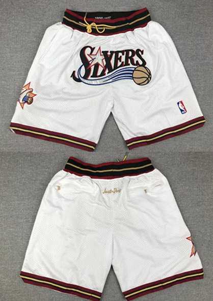 Philadelphia 76ers White Stitched Shorts (Run Small),We sell and wholesale Philadelphia 76ers White Stitched Shorts (Run Small) on line form chian!