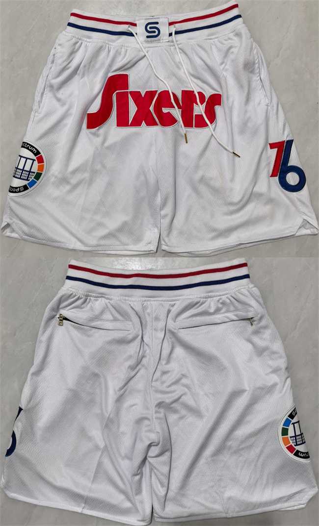 Philadelphia 76ers White Stitched NBA Shorts (Run Small),We sell and wholesale Philadelphia 76ers White Stitched NBA Shorts (Run Small) on line form chian!