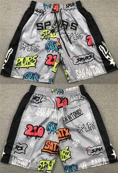San Antonio Spurs Black Gray Shorts (Run Small),We sell and wholesale San Antonio Spurs Black Gray Shorts (Run Small) on line form chian!