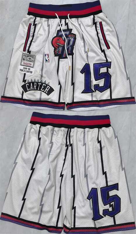 Toronto Raptors #15 Vince Carter White Shorts (Run Small),We sell and wholesale Toronto Raptors #15 Vince Carter White Shorts (Run Small) on line form chian!