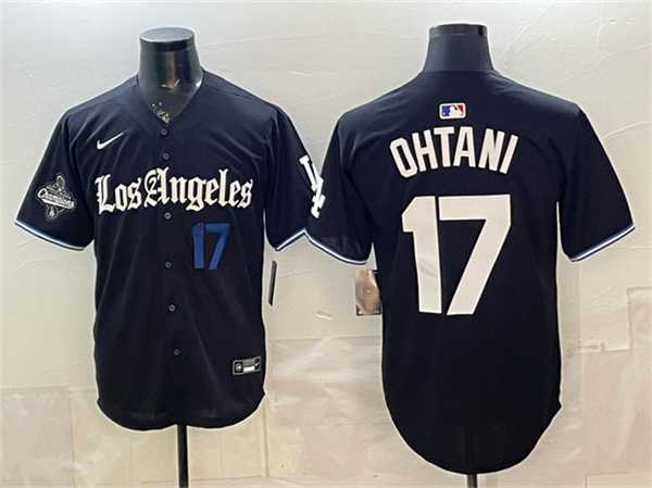 Men's Los Angeles Dodgers #17 Shohei Ohtani Black 2025 World Series Champions Patch 'Gothic Edition' Vapor Premier Limited Stitched Jersey Dzhi,We sell and wholesale Men's Los Angeles Dodgers #17 Shohei Ohtani Black 2025 World Series Champions Patch 'Gothic Edition' Vapor Premier Limited Stitched Jersey Dzhi on line form chian!